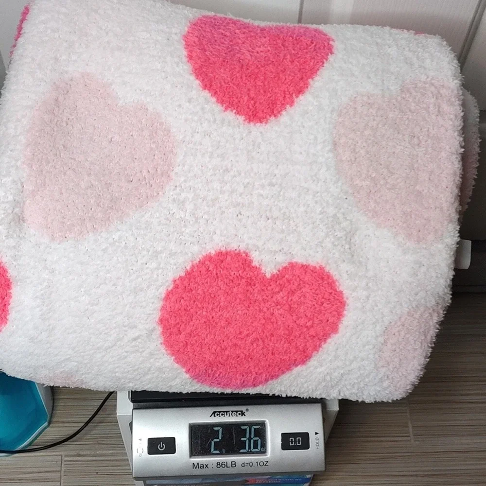 Cupcakes and Cashmere Viral TIKTOK Pink Heart Valentine Throw‎ Blanket NWT